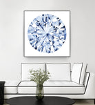 Diamond Drops I by Grace Popp on GIANT ART - blue abstract
