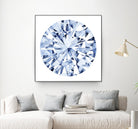 Diamond Drops I by Grace Popp on GIANT ART - blue abstract