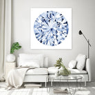 Diamond Drops I by Grace Popp on GIANT ART - blue abstract