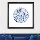 Diamond Drops I by Grace Popp on GIANT ART - blue abstract
