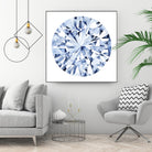 Diamond Drops I by Grace Popp on GIANT ART - blue abstract