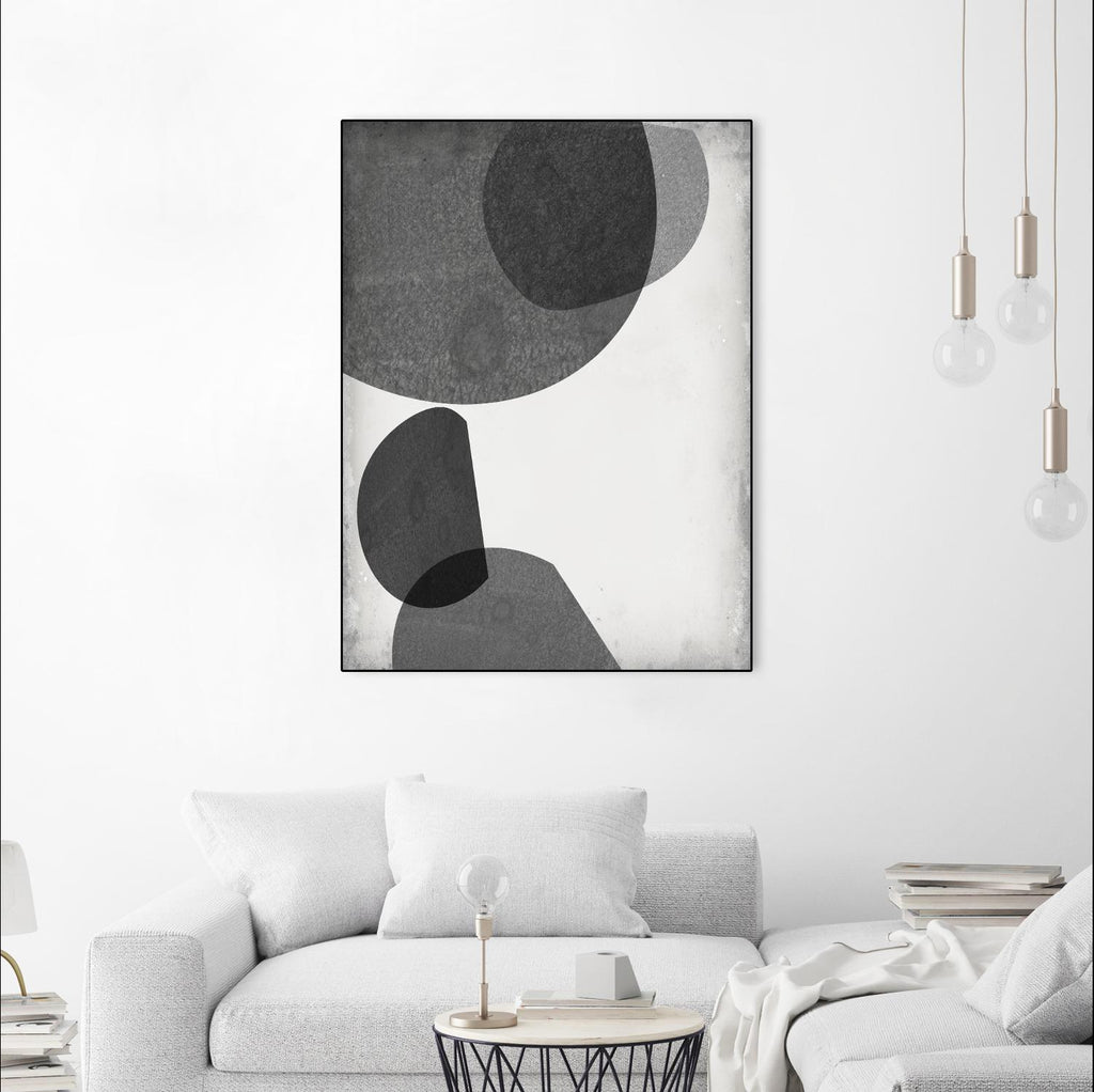 Grey Shapes I by Jennifer Goldberger on GIANT ART - neutral abstract