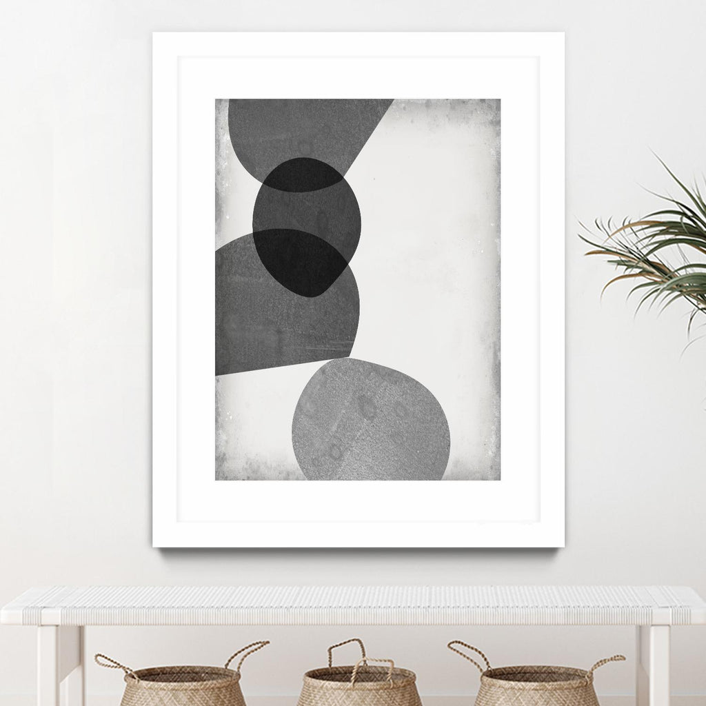 Grey Shapes II by Jennifer Goldberger on GIANT ART - neutral abstract