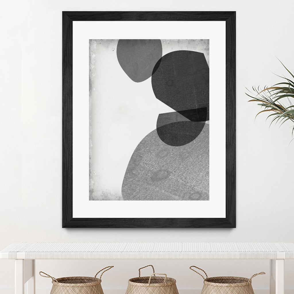 Grey Shapes IV by Jennifer Goldberger on GIANT ART - neutral abstract