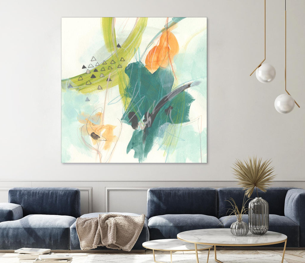 Skipping Stones I by June Erica Vess on GIANT ART - blue abstract