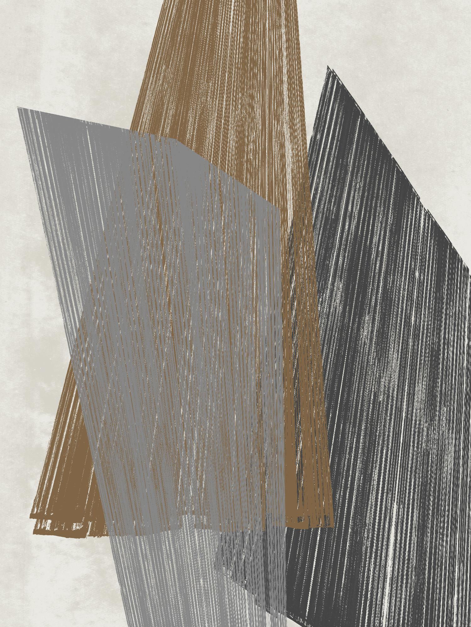 Triangle Stripes I by Jennifer Goldberger on GIANT ART - brown abstract