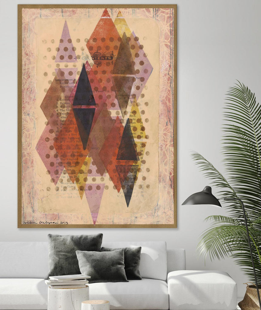 Inked Triangles II by Nikki Galapon on GIANT ART - brown abstract