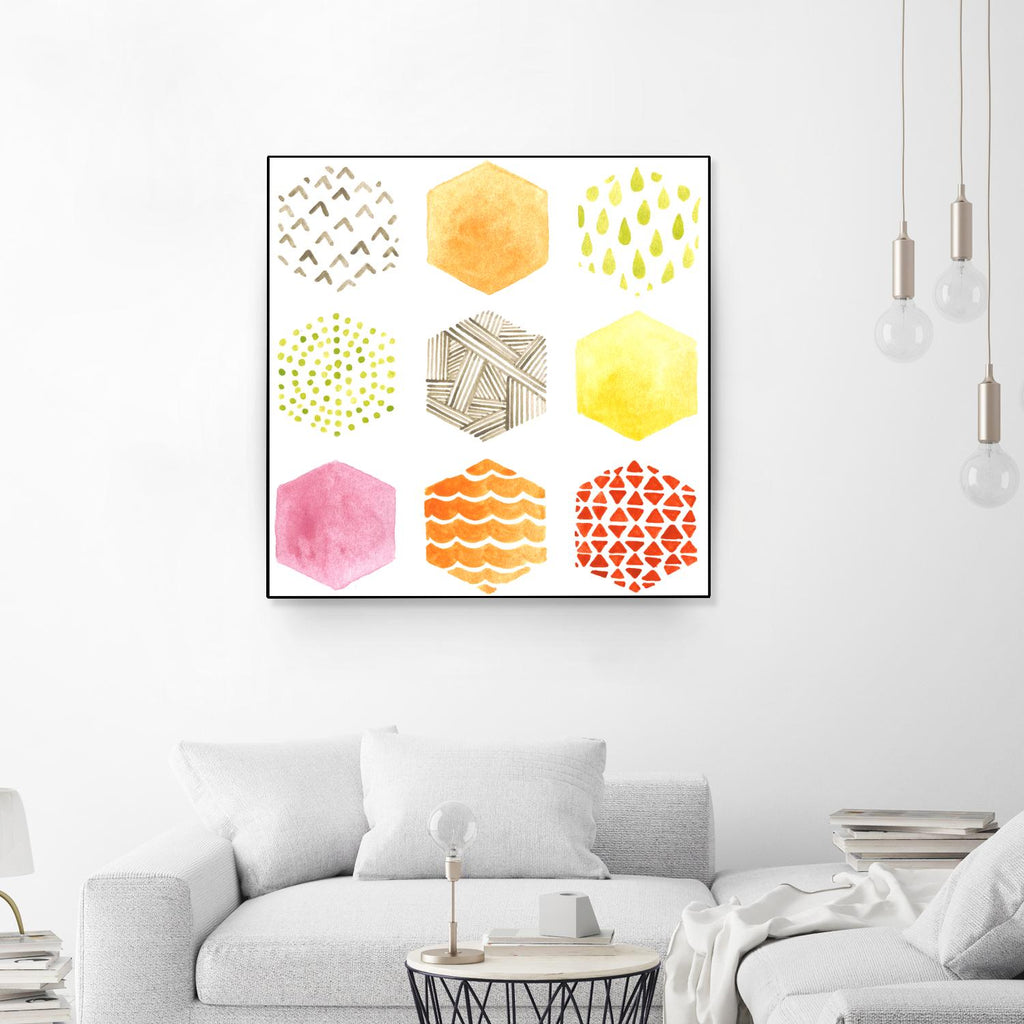 Honeycomb Patterns I by June Erica Vess on GIANT ART - abstract