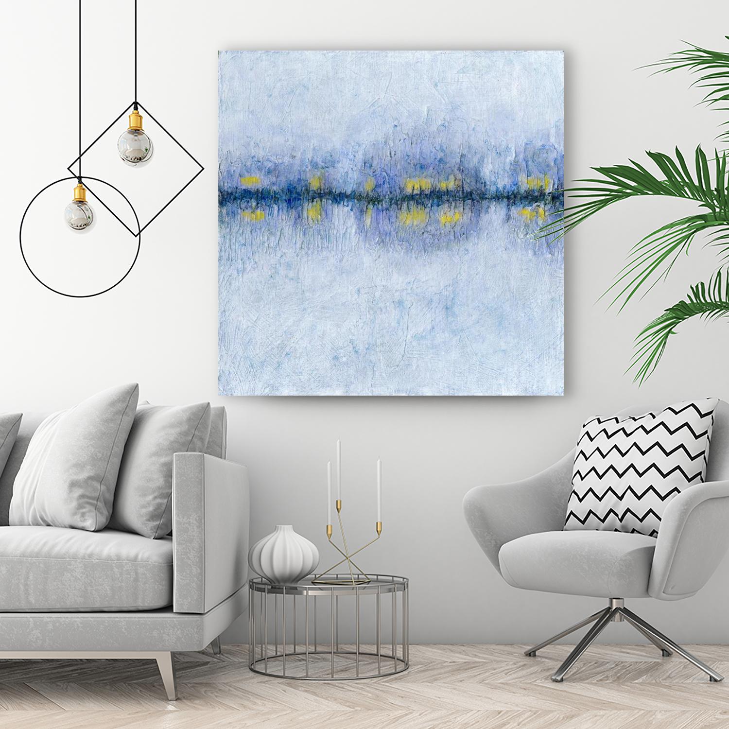 Across the Way I by Ren�e W. Stramel on GIANT ART - blue abstract