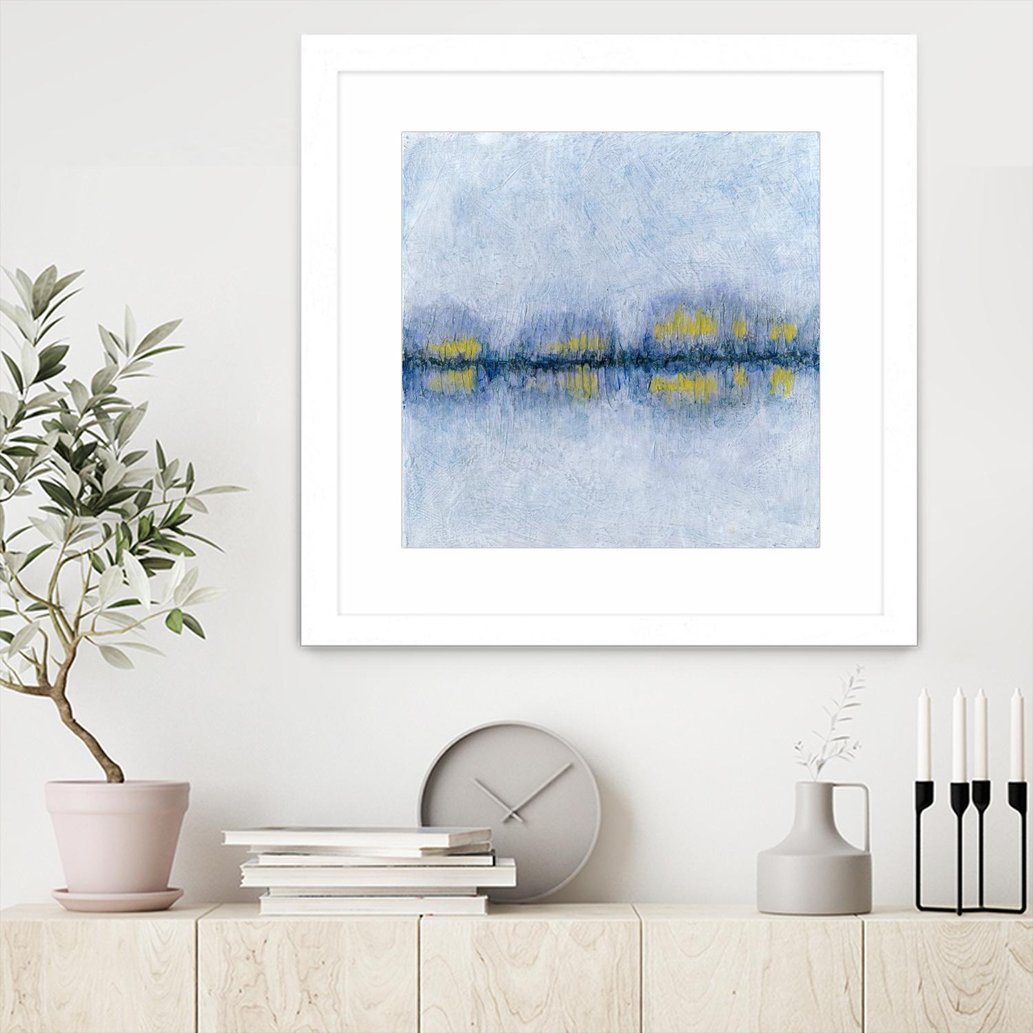 Across the Way II by Ren�e W. Stramel on GIANT ART - blue abstract