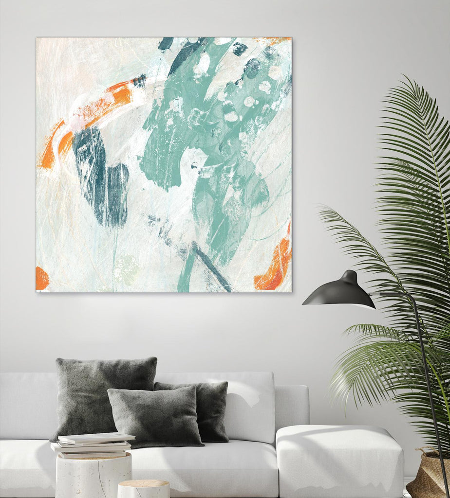 Current Synergy I by June Erica Vess on GIANT ART - green abstract