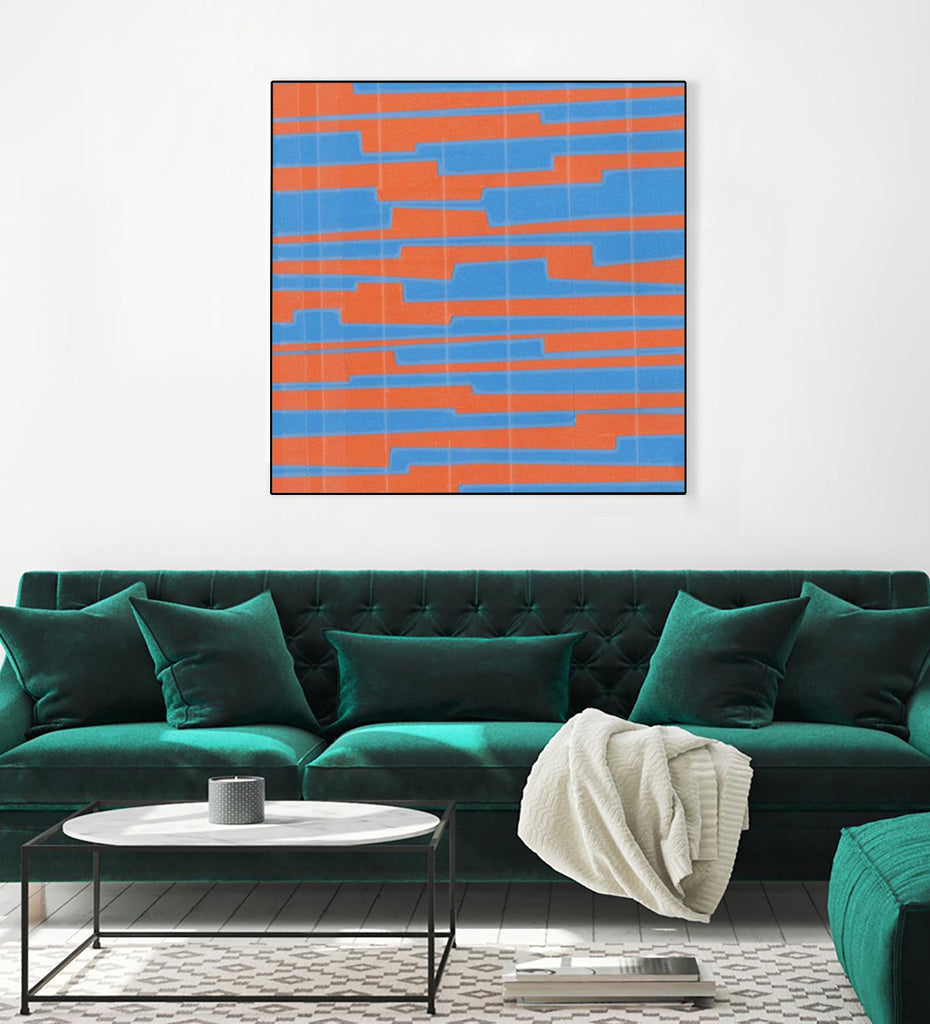 Modern Circuit VI by Charles McMullen on GIANT ART - blue abstract