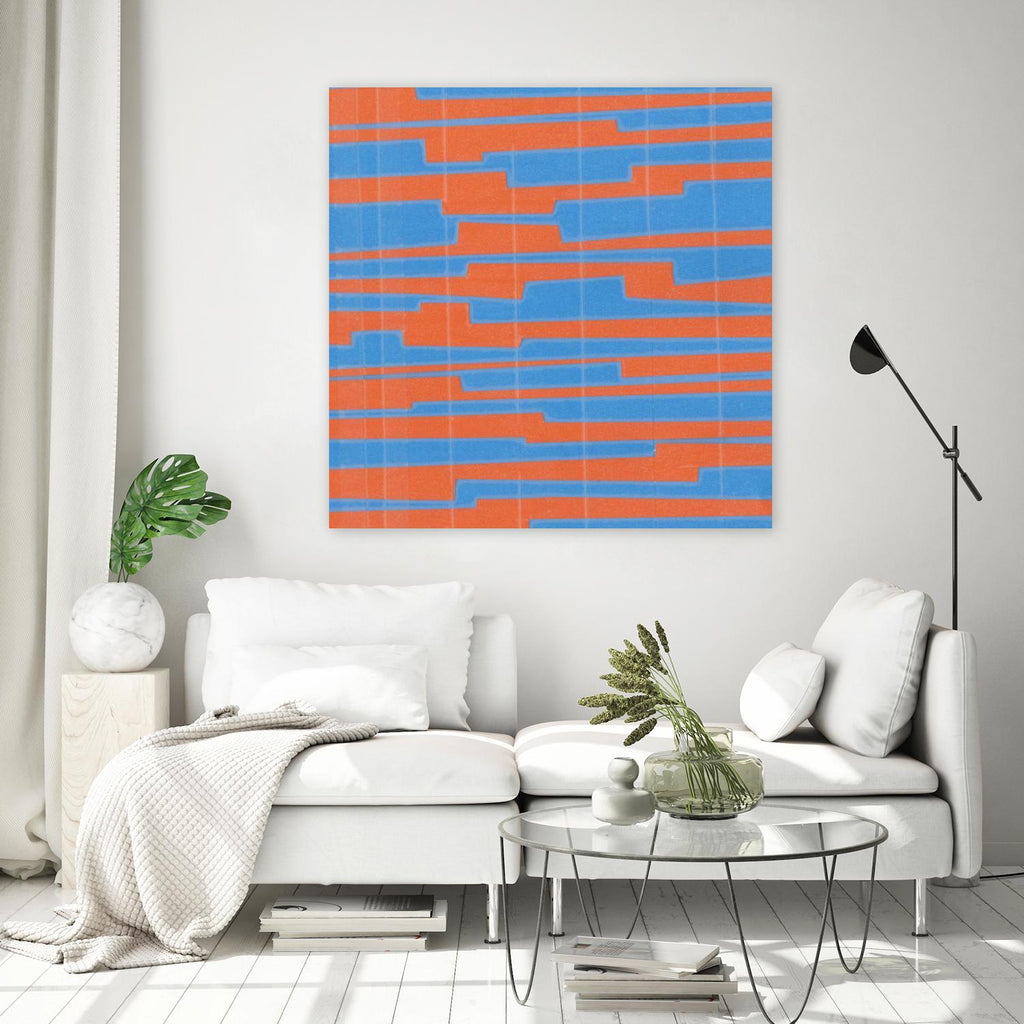 Modern Circuit VI by Charles McMullen on GIANT ART - blue abstract