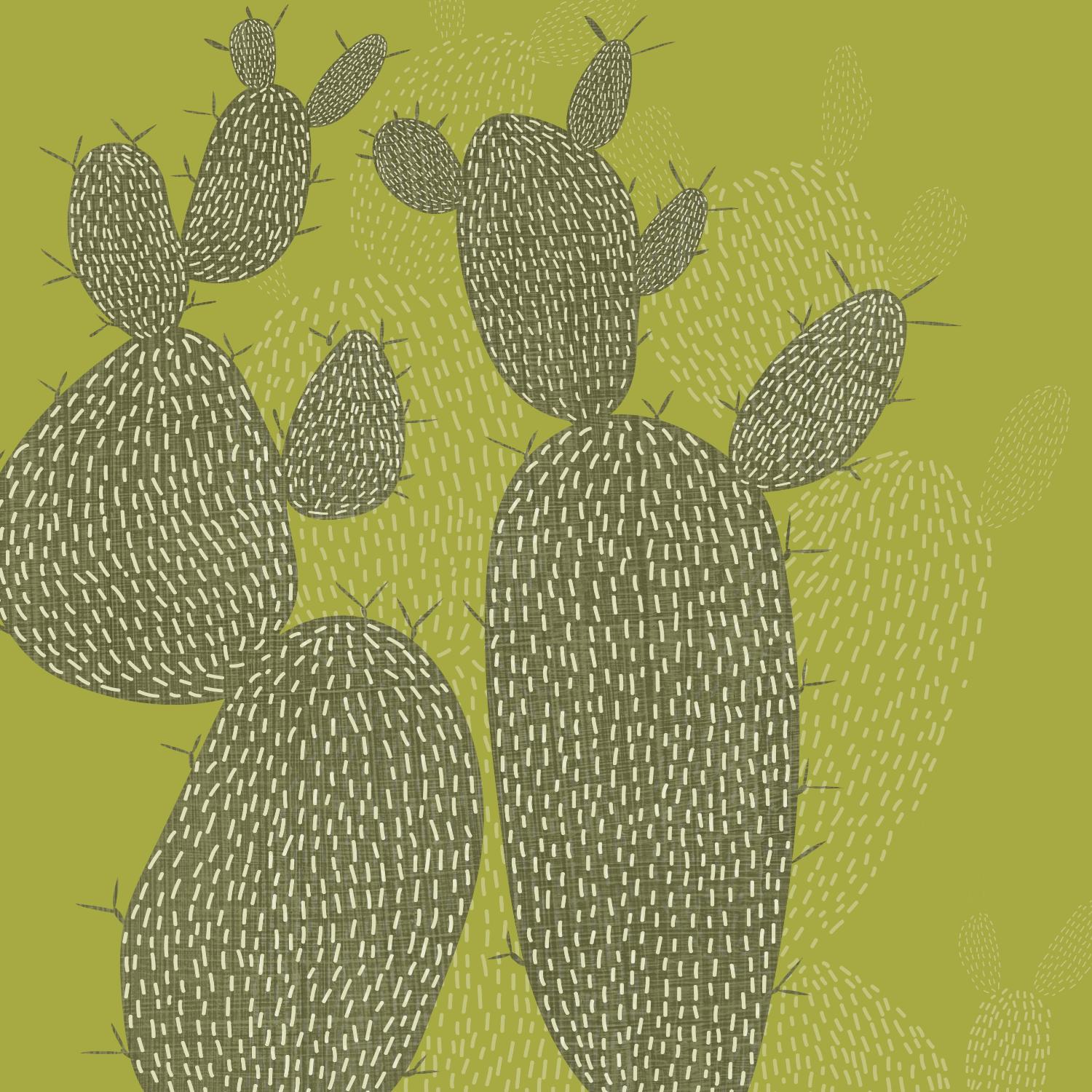 Opuntia I by Chariklia Zarris on GIANT ART - green coastal & tropical abstract