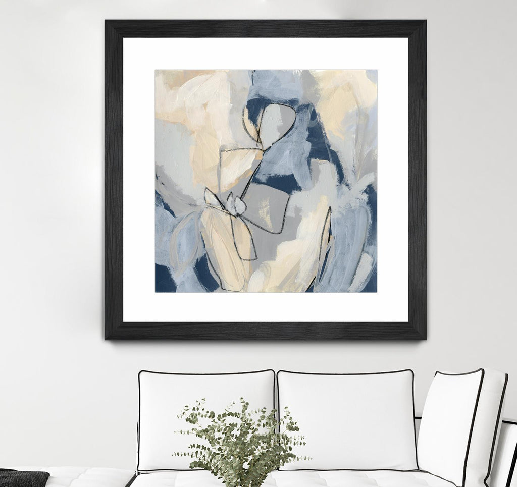 Blossom & Bliss I by June Vess on GIANT ART - blue abstract abstract
