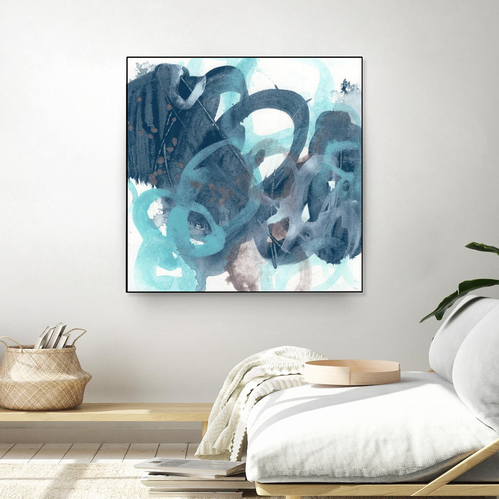 Blue Byte I by June Vess on GIANT ART - blue abstract abstract