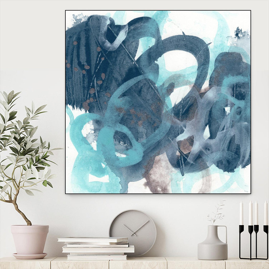 Blue Byte I by June Vess on GIANT ART - blue abstract abstract