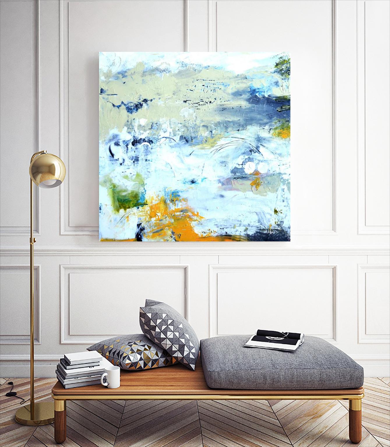 Abstract Beach by Karen Fields on GIANT ART - green abstract abstract