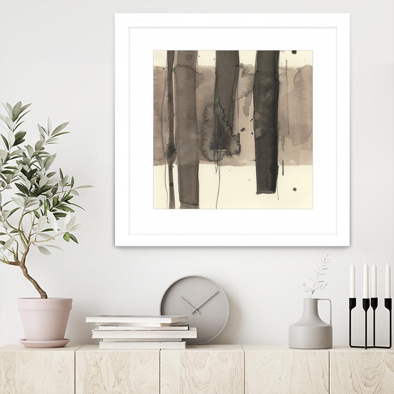 Wood Piling I by Samuel Dixon on GIANT ART - beige abstract abstract
