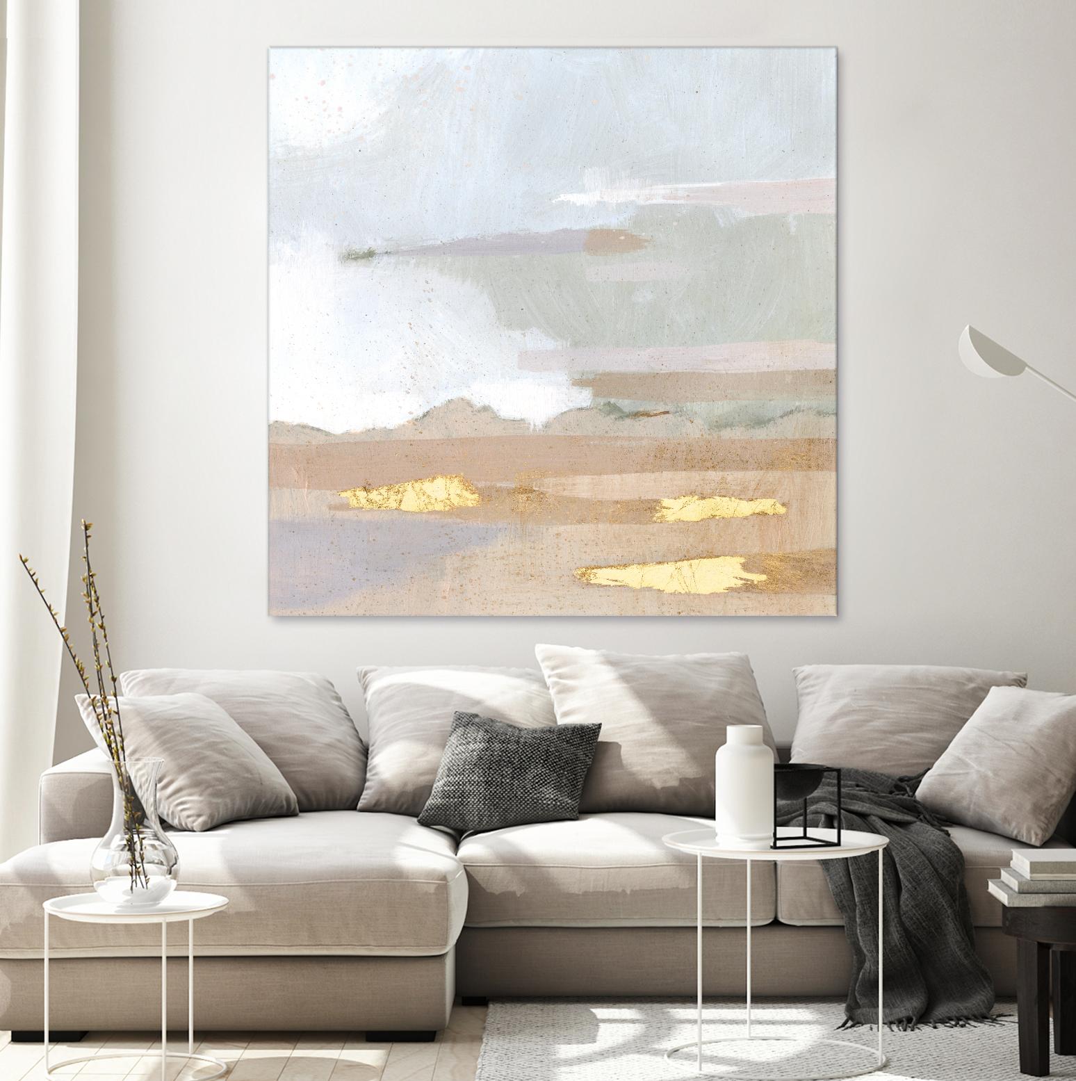 Abstract Coastland I by Victoria Borges on GIANT ART - gold landscapes & seascapes abstract