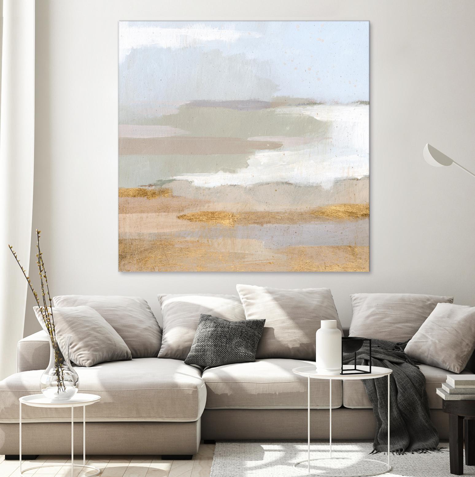 Abstract Coastland II by Victoria Borges on GIANT ART - gold landscapes & seascapes abstract