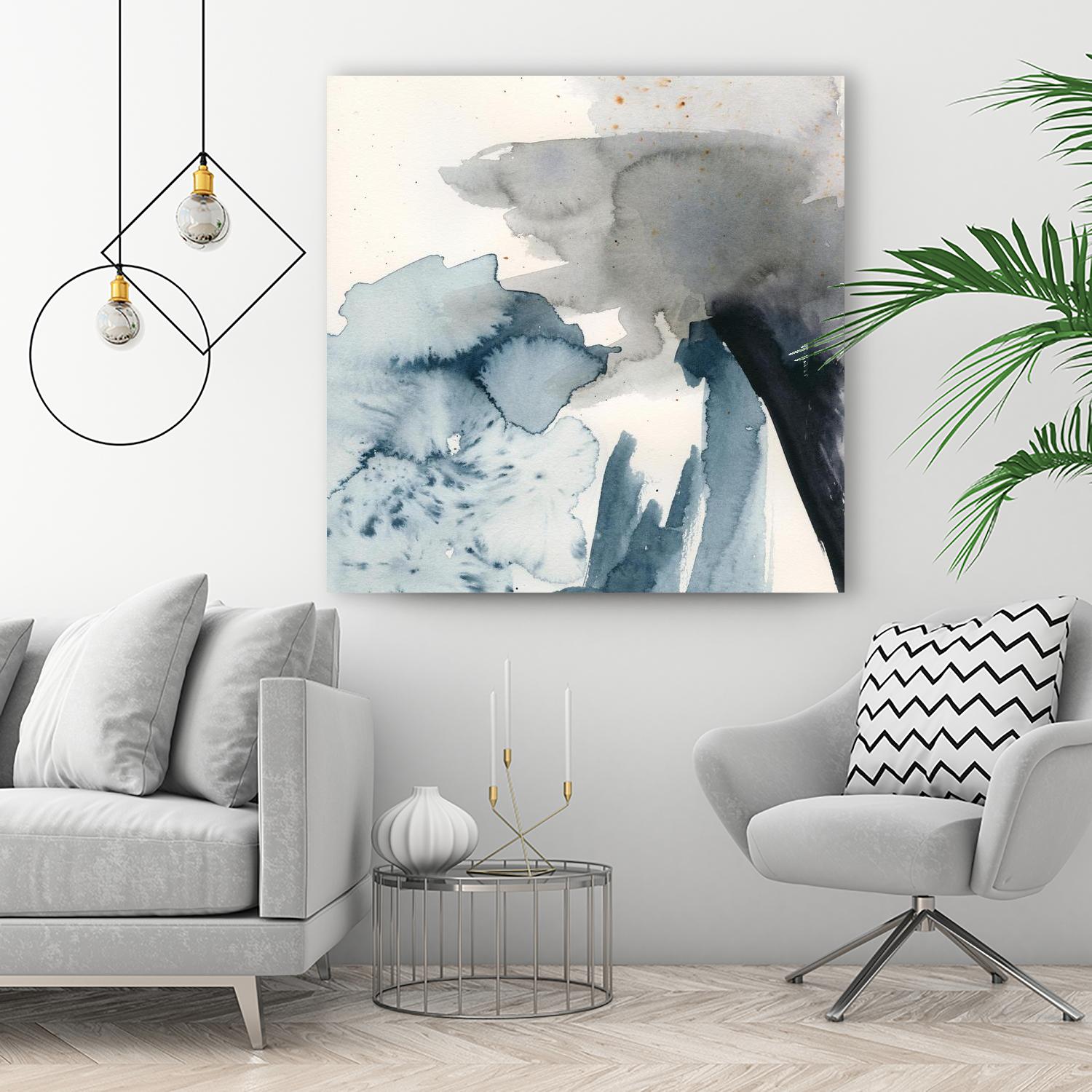 Winter Current III by Victoria Barnes on GIANT ART - blue watercolour abstract