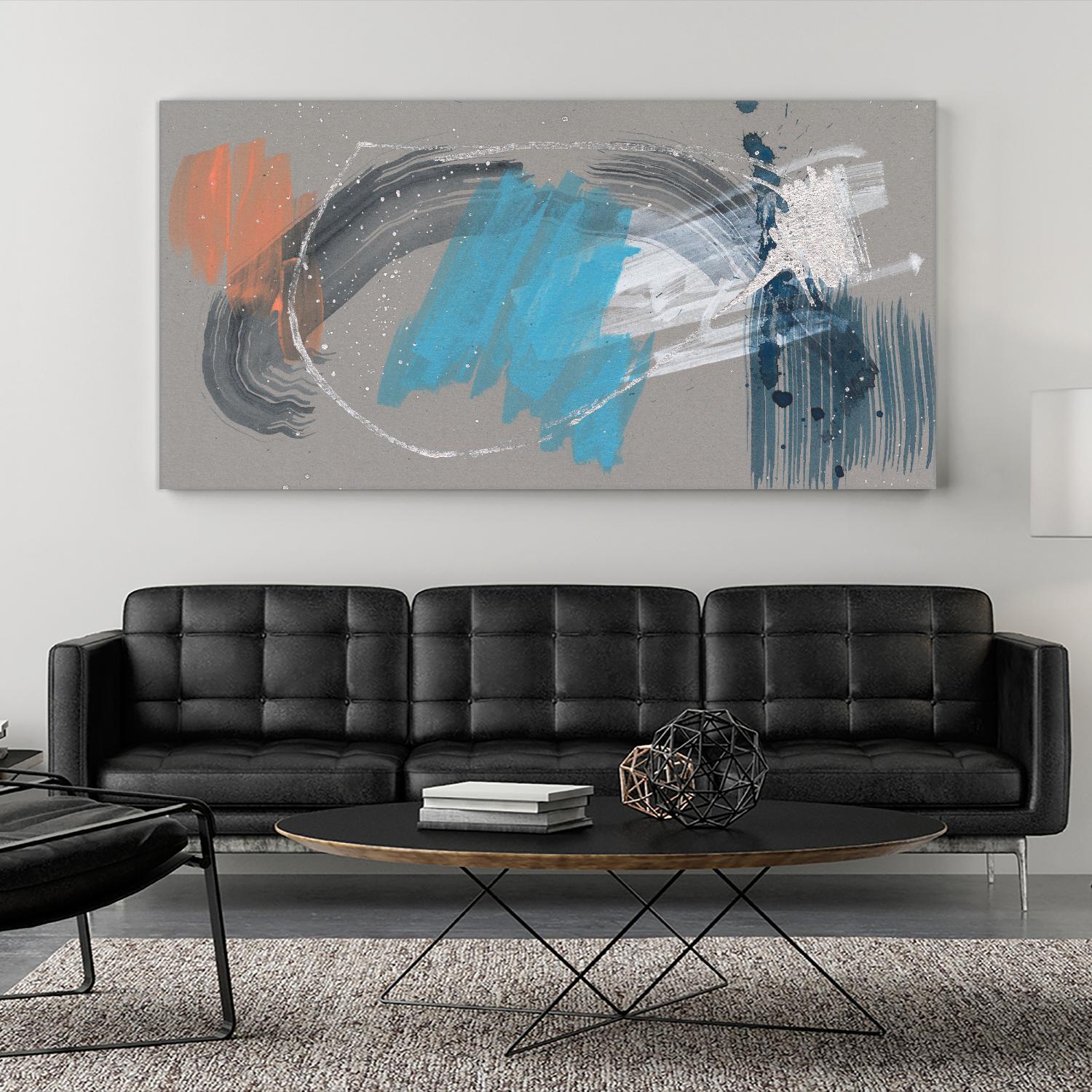 Whimsical Marks II by Jennifer Goldberger on GIANT ART - orange abstract abstract