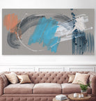 Whimsical Marks II by Jennifer Goldberger on GIANT ART - orange abstract abstract