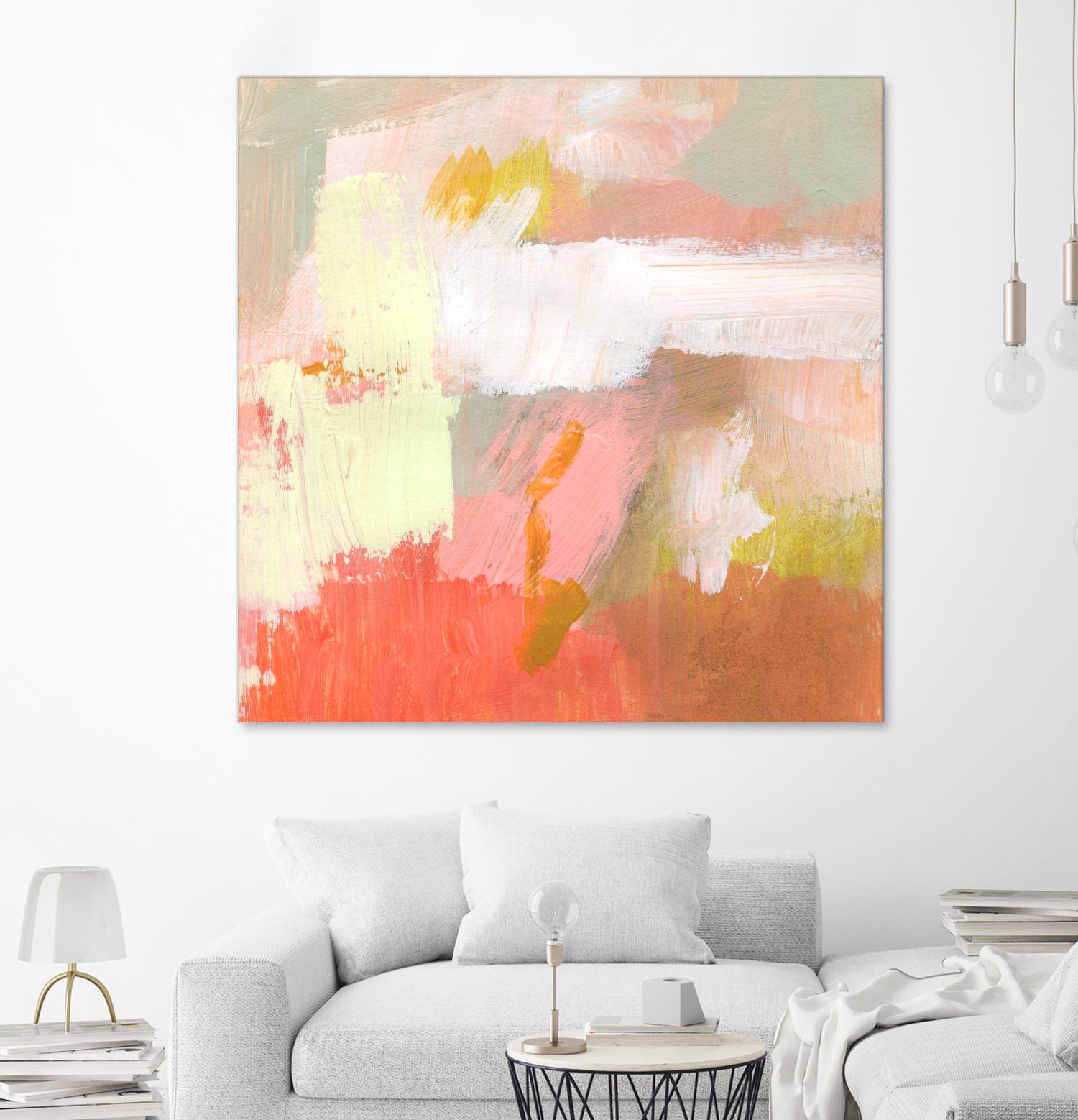 Yellow and Blush II by Victoria Barnes on GIANT ART - orange abstract abstract