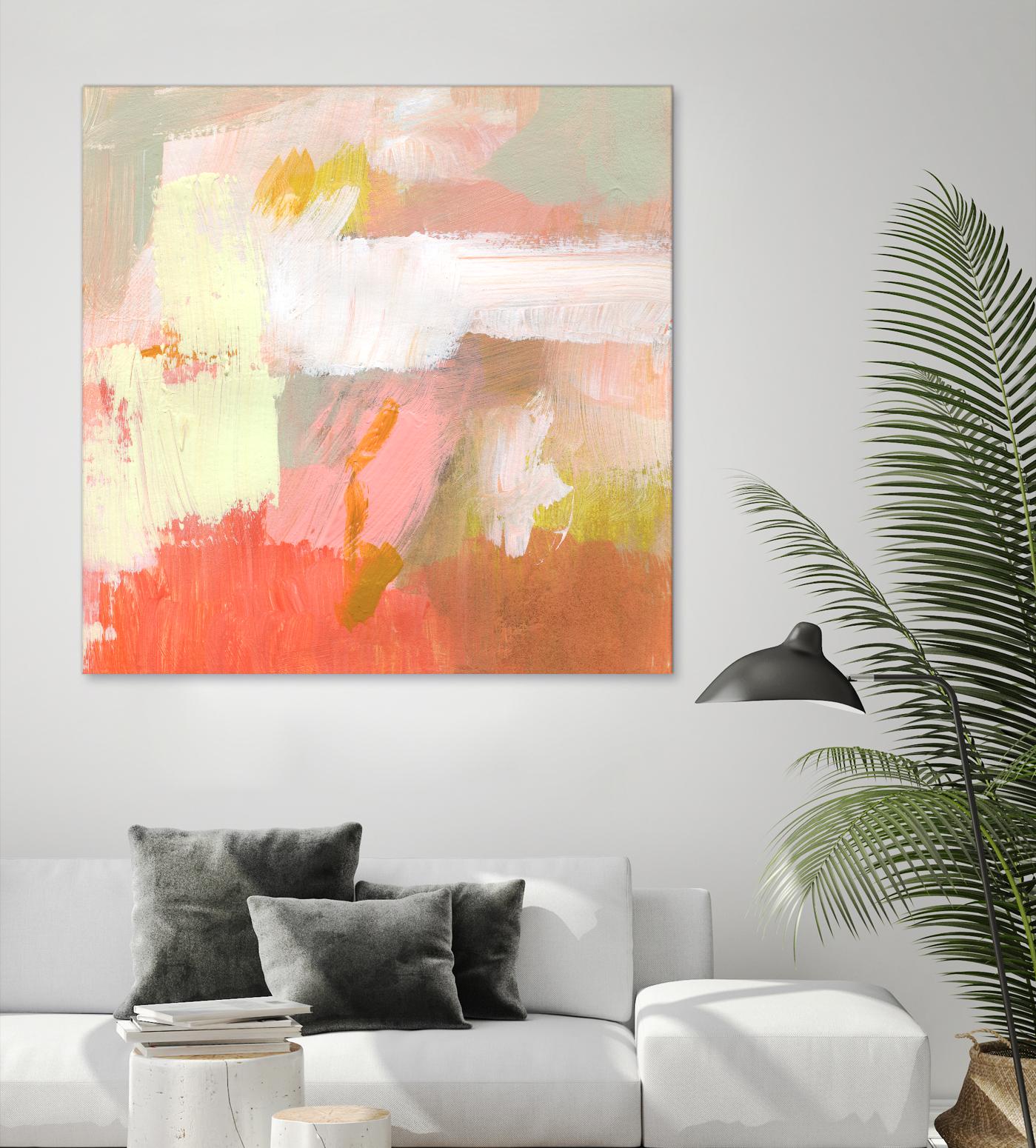 Yellow and Blush II by Victoria Barnes on GIANT ART - orange abstract abstract
