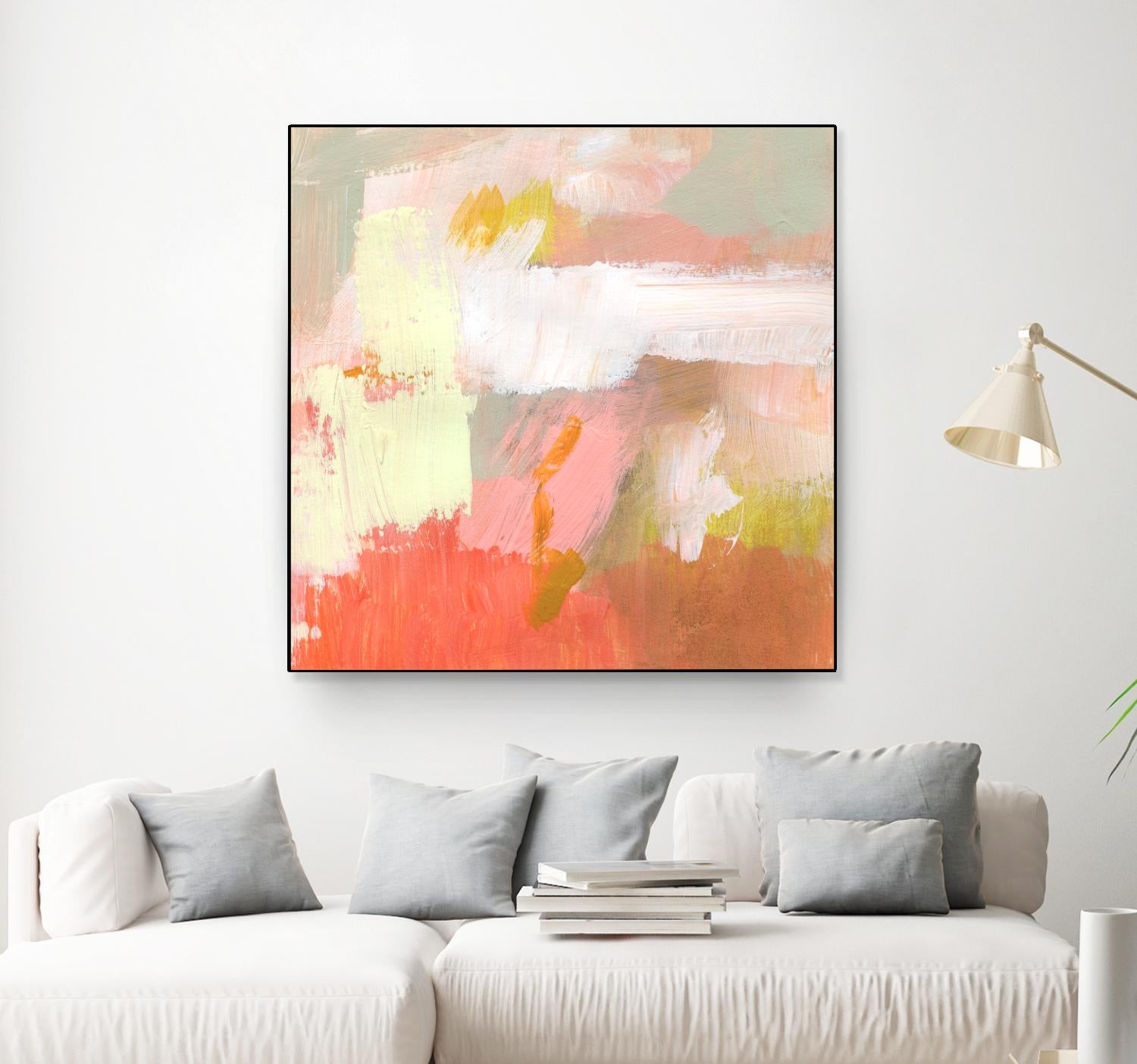 Yellow and Blush II by Victoria Barnes on GIANT ART - orange abstract abstract