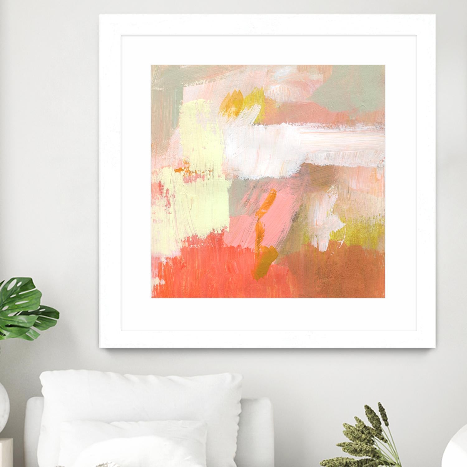 Yellow and Blush II by Victoria Barnes on GIANT ART - orange abstract abstract