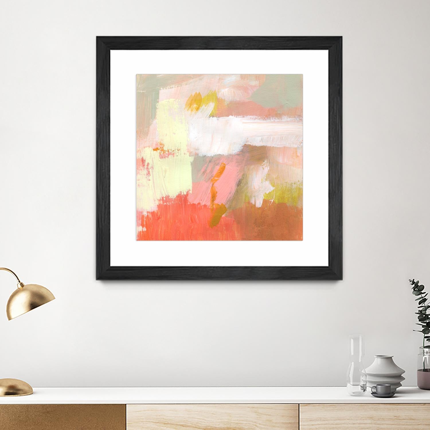 Yellow and Blush II by Victoria Barnes on GIANT ART - orange abstract abstract