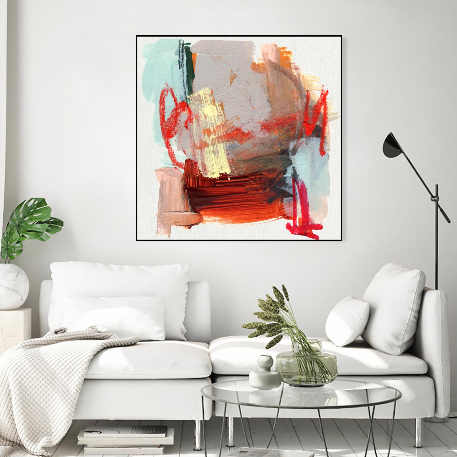 Abstract Metro Maps III by Jennifer Parker on GIANT ART - red abstract abstrait