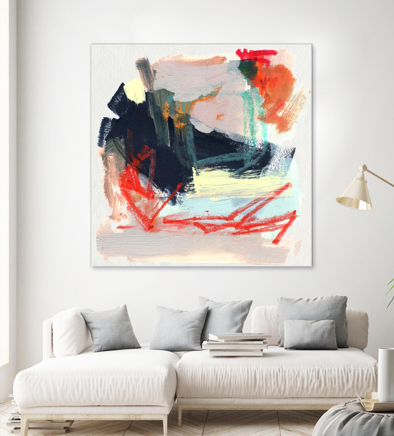 Abstract Metro Maps IV by Jennifer Parker on GIANT ART - orange abstract abstract