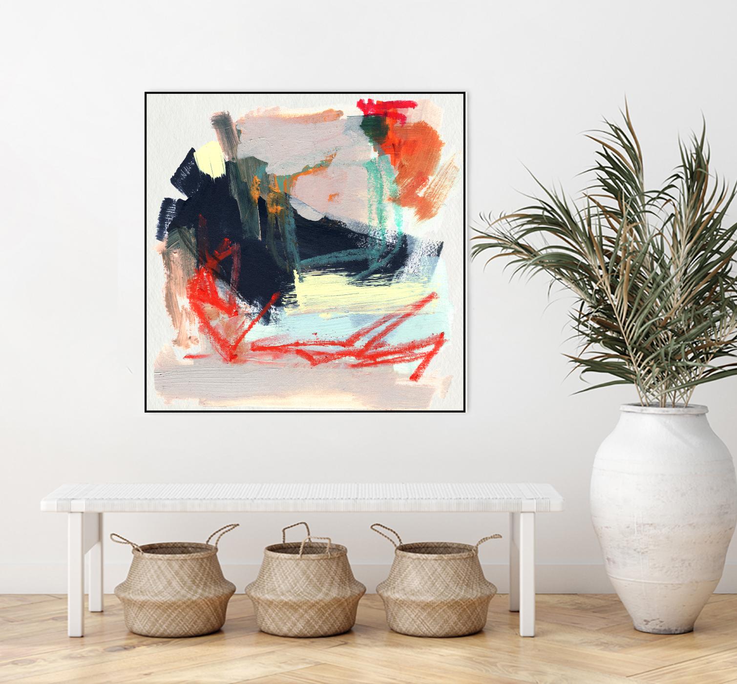 Abstract Metro Maps IV by Jennifer Parker on GIANT ART - orange abstract abstract