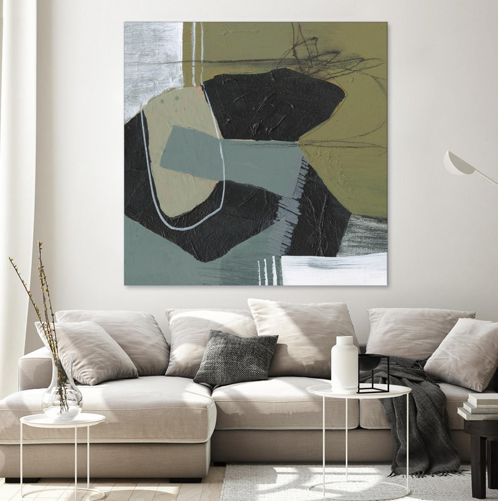 Puzzle in Neutrals II by Jennifer Goldberger on GIANT ART - beige abstract