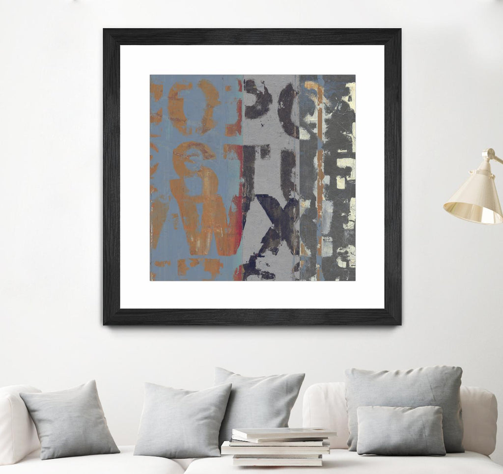 Alphabet Overlay II by Vision Studio on GIANT ART - blue abstract