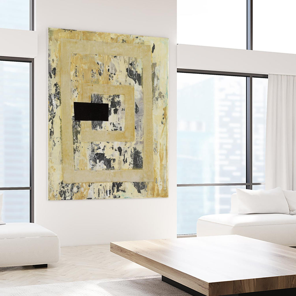 Nickels & Dimes III by Natalie Avondet on GIANT ART - yellow abstract