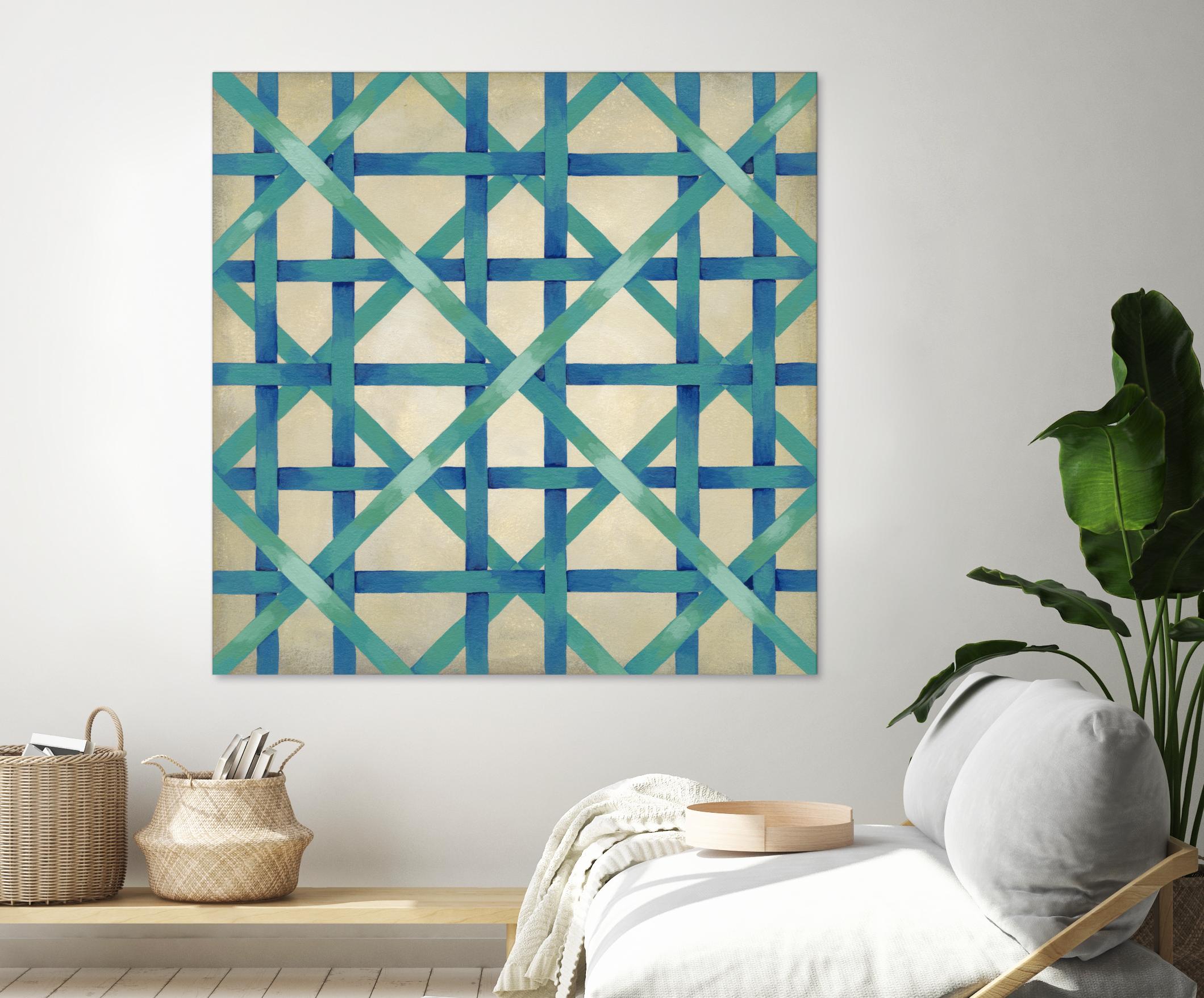 Woven Symmetry I by Chariklia Zarris on GIANT ART - blue patterns