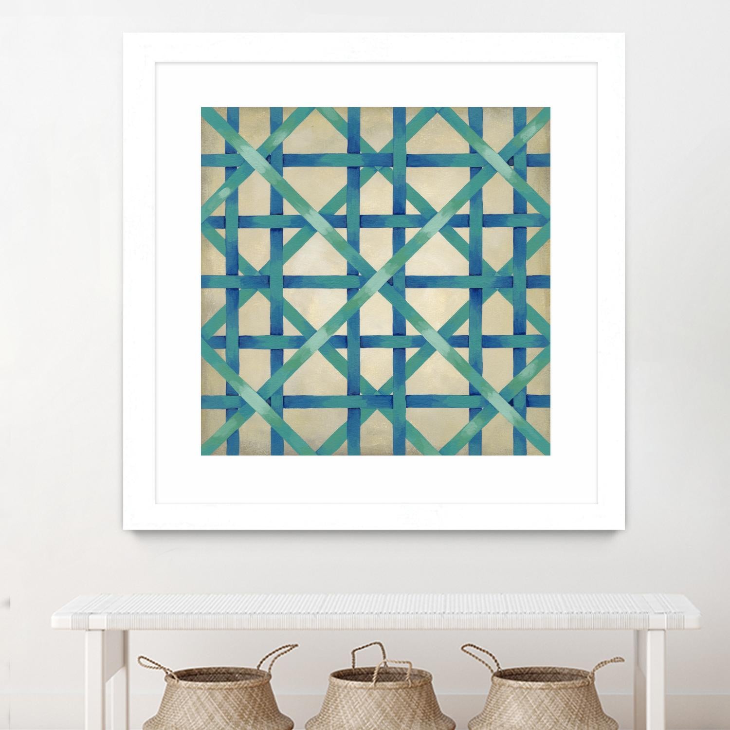 Woven Symmetry I by Chariklia Zarris on GIANT ART - blue patterns