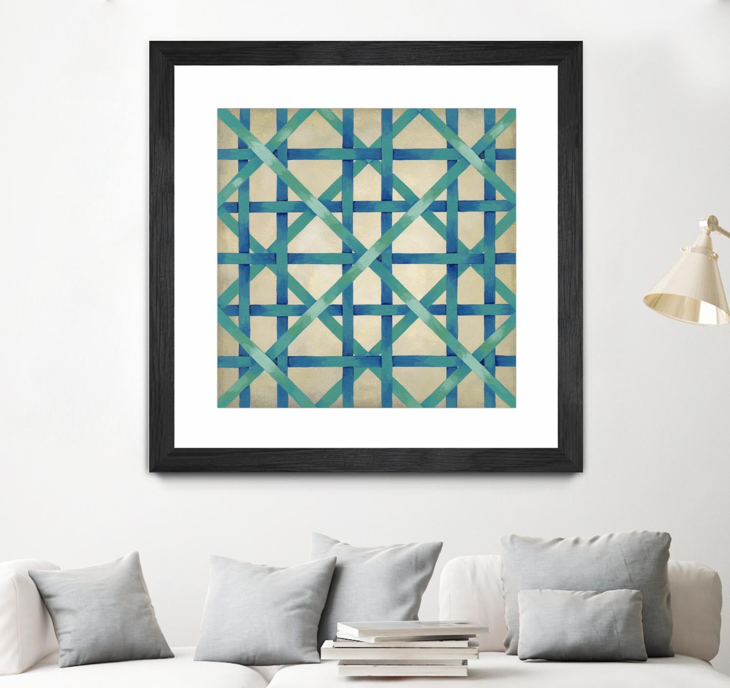 Woven Symmetry I by Chariklia Zarris on GIANT ART - blue patterns