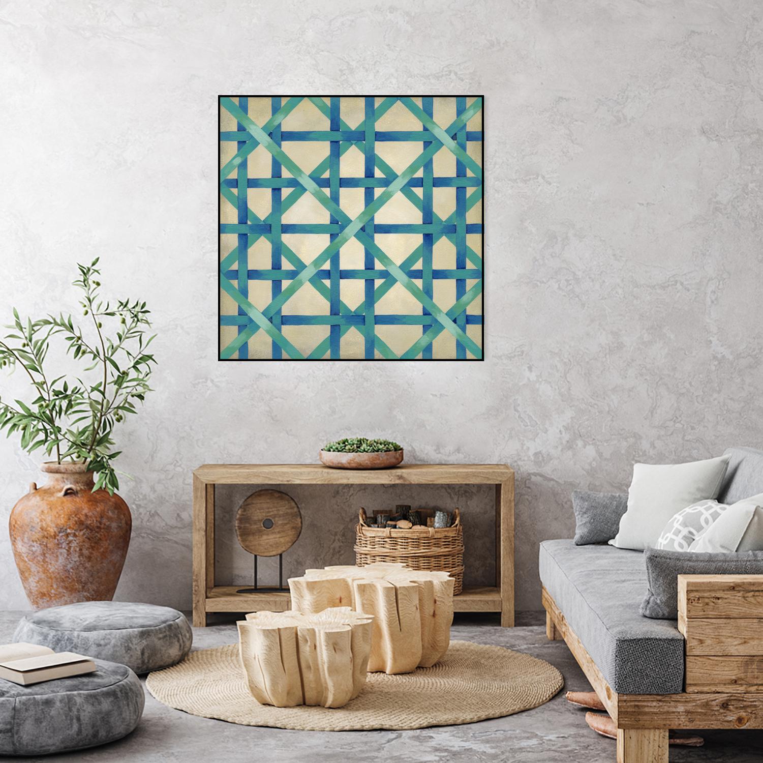 Woven Symmetry I by Chariklia Zarris on GIANT ART - blue patterns