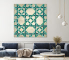 Woven Symmetry VI by Chariklia Zarris on GIANT ART - green patterns