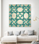 Woven Symmetry VI by Chariklia Zarris on GIANT ART - green patterns