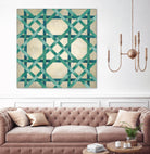 Woven Symmetry VI by Chariklia Zarris on GIANT ART - green patterns