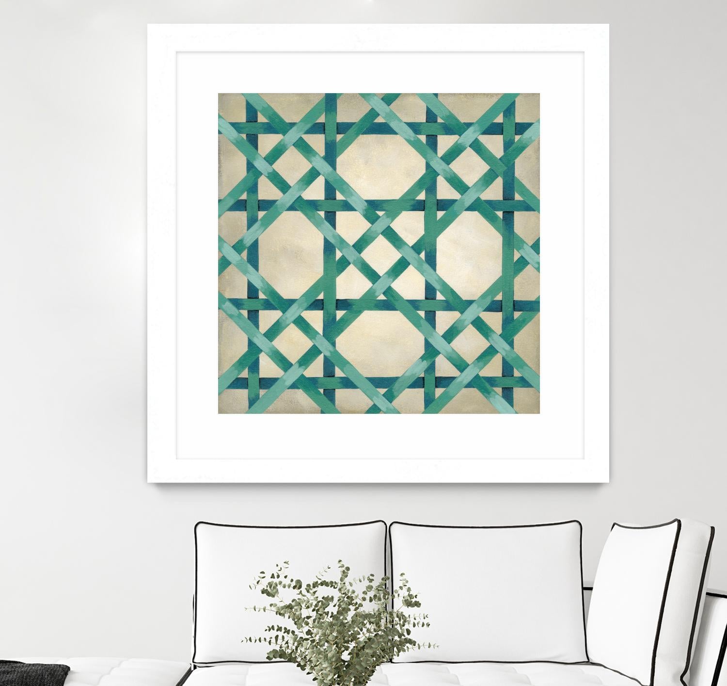 Woven Symmetry VI by Chariklia Zarris on GIANT ART - green patterns