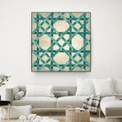 Woven Symmetry VI by Chariklia Zarris on GIANT ART - green patterns