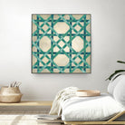 Woven Symmetry VI by Chariklia Zarris on GIANT ART - green patterns