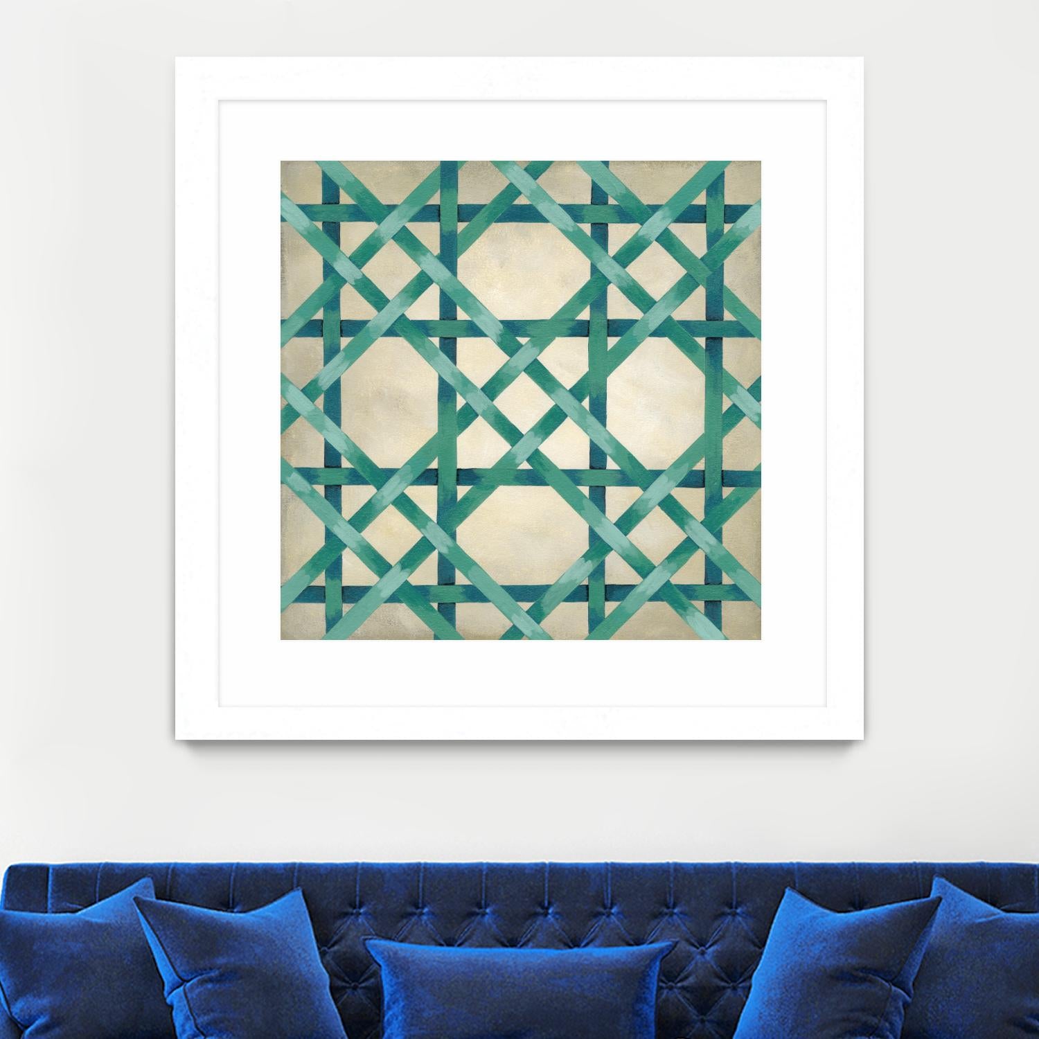 Woven Symmetry VI by Chariklia Zarris on GIANT ART - green patterns